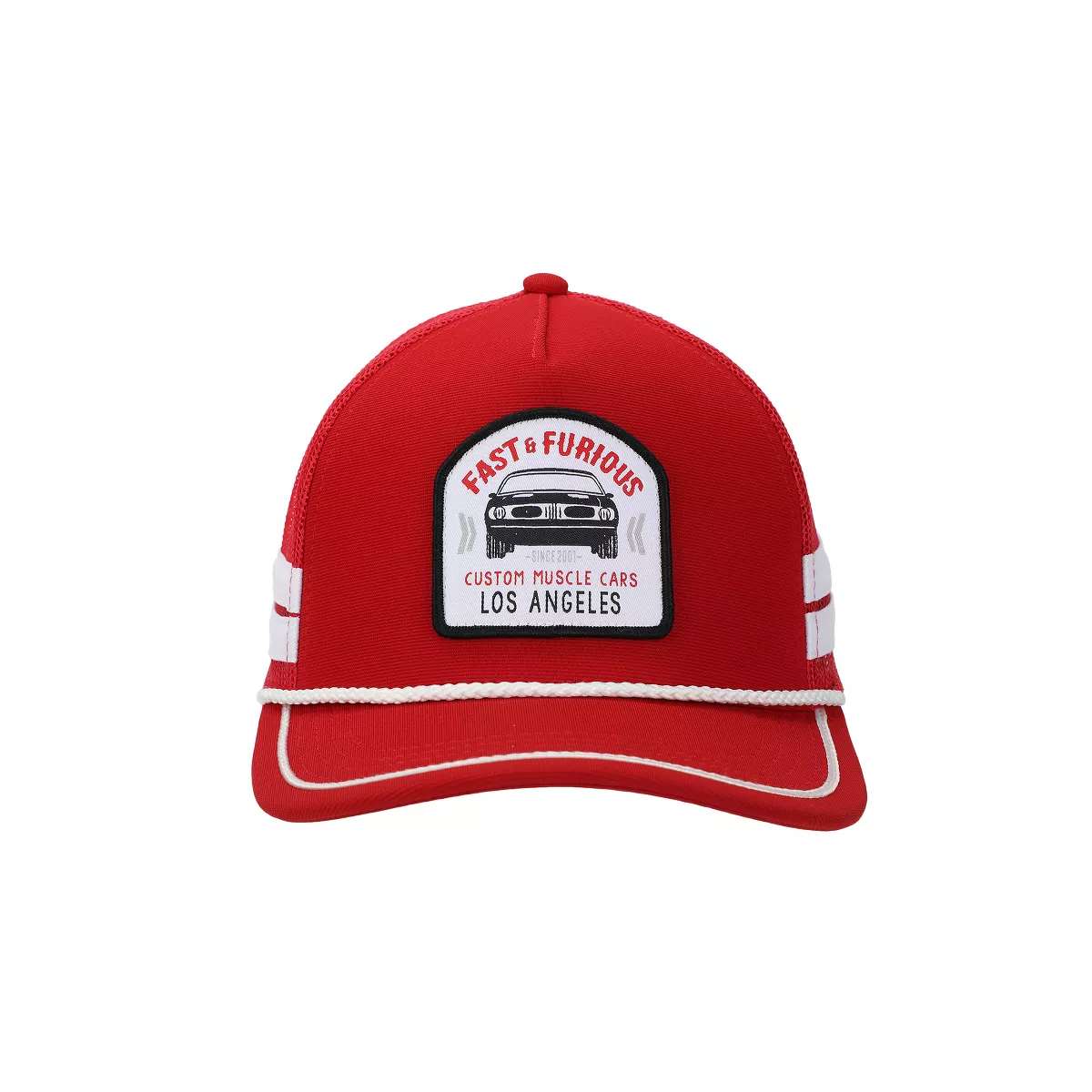 Fast & Furious Race Car Patch Adult Red Trucker Hat